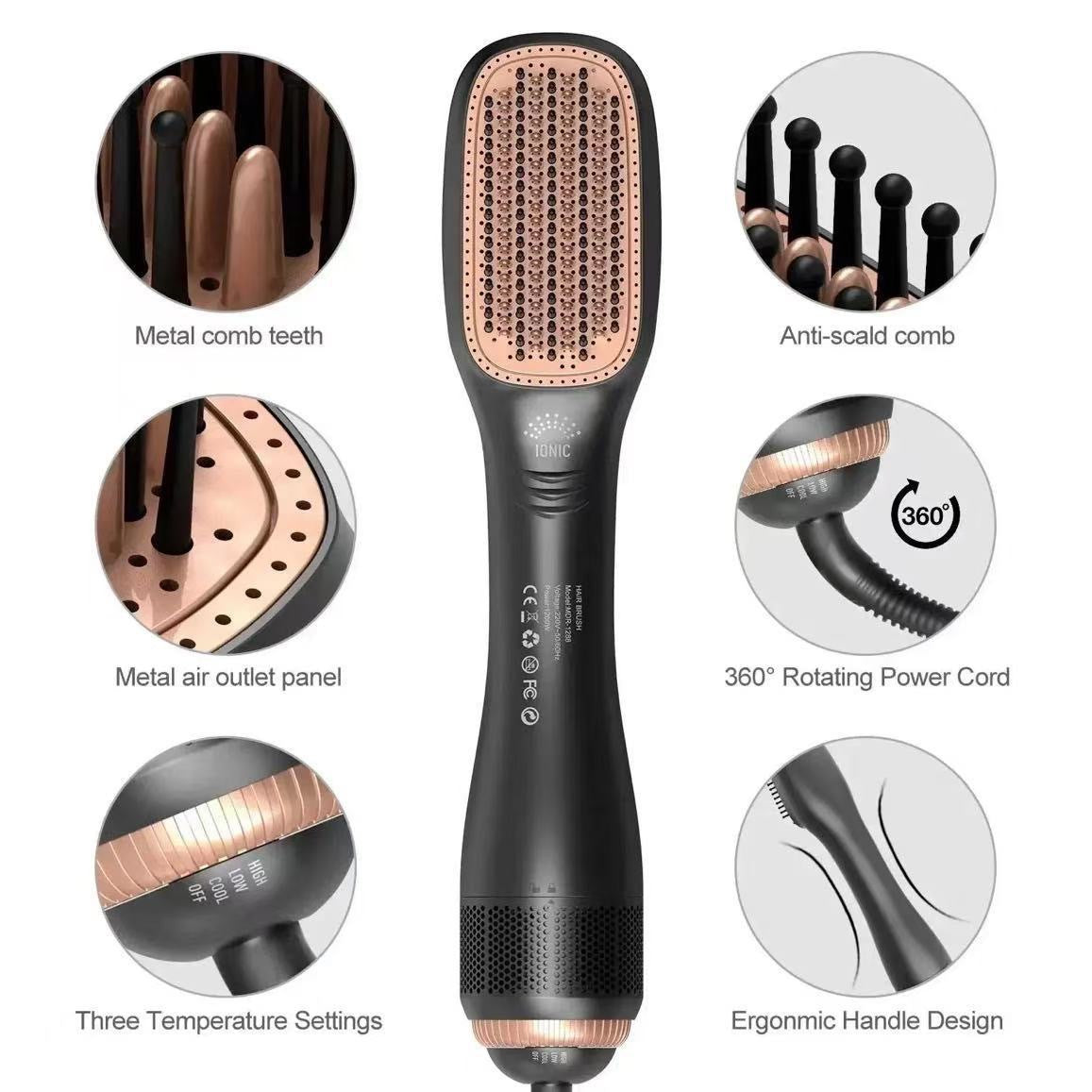 💇♀️ 50% DE RÉDUCTION ⏰ Brosse soufflante 3-en-1 – Sèche, lisse & coiffe en un seul appareil – Idéale pour un brushing rapide à la maison – gain de temps et résultat professionnel ✨🌀🌿