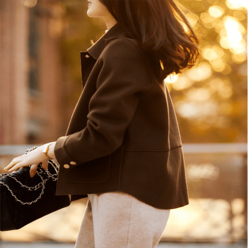 ✨🍂57% de réduction🔥Manteau réversible court d'automne pour femme