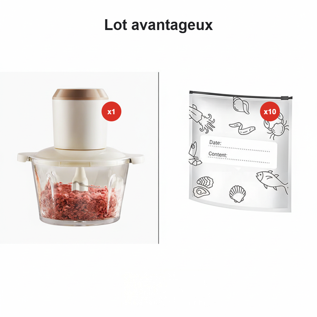 🔥SOLDES 50 % DE RÉDUCTION ✔🎁Hachoir à viande électrique grande capacité✨La nourriture peut être ce que vous voulez et que votre vie soit la même✨
