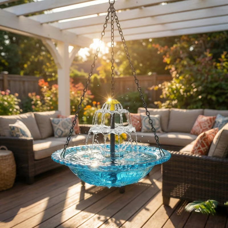 🐦💧 Offre spéciale du moment:57 % de réduction 🔥 Fontaine solaire de bain d’oiseaux suspendue