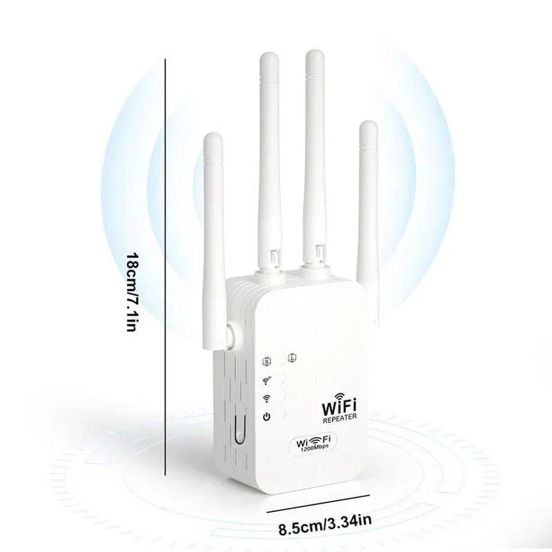 🎁 Dernier jour Promotion 50% 🔥 Extenseur WiFi 2025,1200Mbps Booster de signal à double bande (5GHz/2.4GHz), couvre 10 000 pieds carrés et 50 appareils, répéteur avec port Ethernet pour la maison