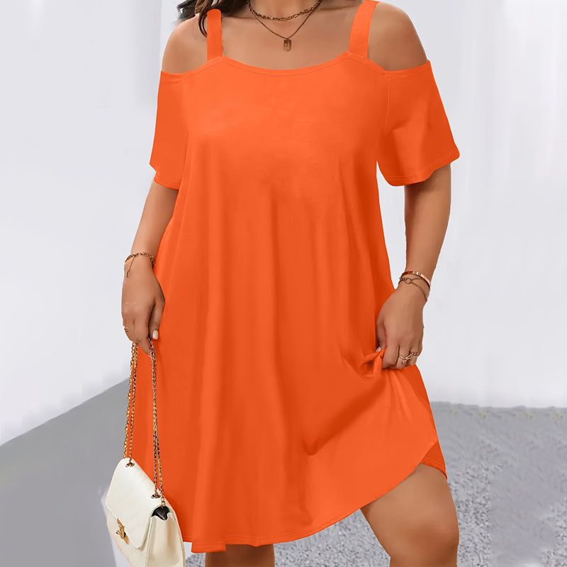 👗 50 % DE RÉDUCTION SUR LA ROBE À ÉPAULES DÉCOUVERTES ! ✨ Aérée, légère et parfaite pour les escapades estivales 🍹☀️