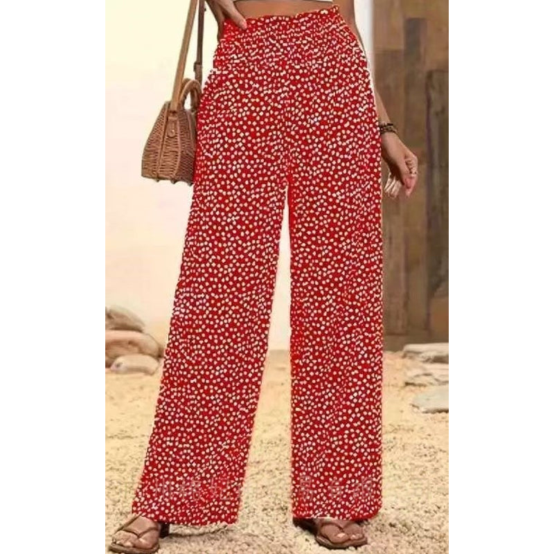 ⏳Spécial à durée limitée: 50 % de réduction ⏰Pantalon large à taille haute et smocks pour femme👖