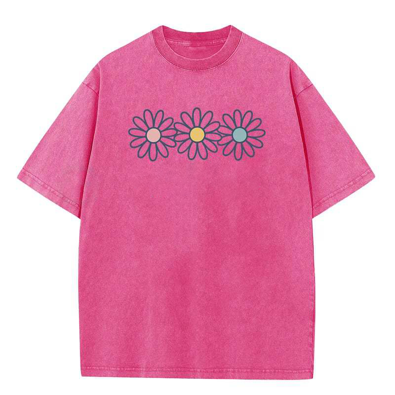 👕 T-shirt à motif marguerite pour femme 🌼