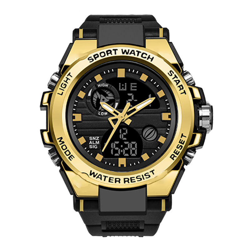 🔥⌚ PROMO FLASH 50% ! Montre Sport Homme Étanche 3ATM – Double Affichage (Analogique+Numérique), Rétroéclairage, Chronographe, Boîtier ABS Antichoc, Bracelet Résine 🌊