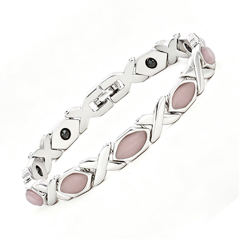 📢📢50 % DE RÉDUCTION !! ⏰Bracelet magnétique Croix et Œil-de-chat