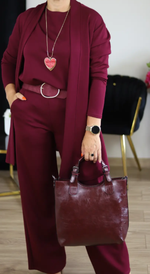 🎁 -50% AUJOURD'HUI + LIVRAISON GRATUITE 👇Ensemble 3 pièces élégant comprenant un cardigan long, un haut et un pantalon🔥