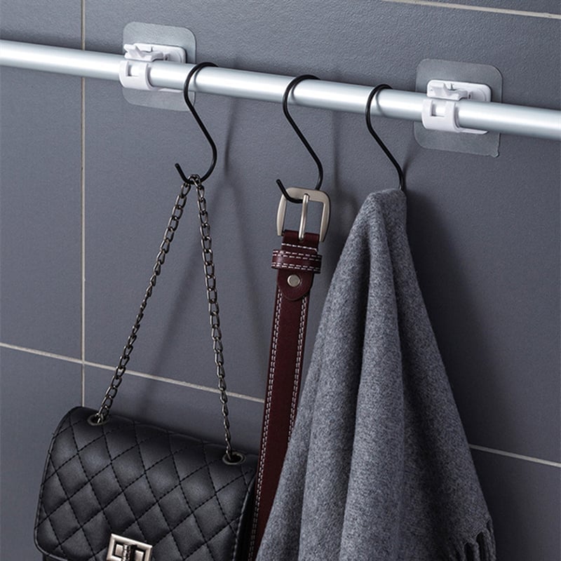 🎁 Promotion : 50 % de réduction + plus vous achetez, plus vous gagnez ✨ Supports de Tringle à Rideaux Réglables – Sans Perçage & Installation Facile (Lot de 2) 🏠