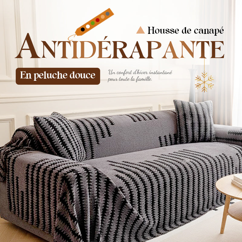 ✨Housse de canapé douce et antidérapante en peluche