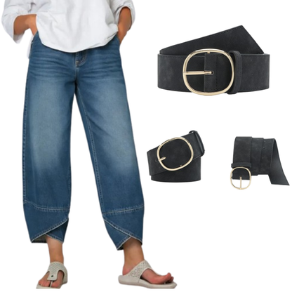 💥2026 HOT SALE💥Jeans décontractés pour femmes à jambes larges et coupe courte