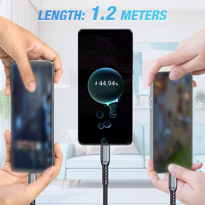 ⚡Vente flash à durée limitée🔋Chargement super rapide 100w, câble de données transparent 3-en-1