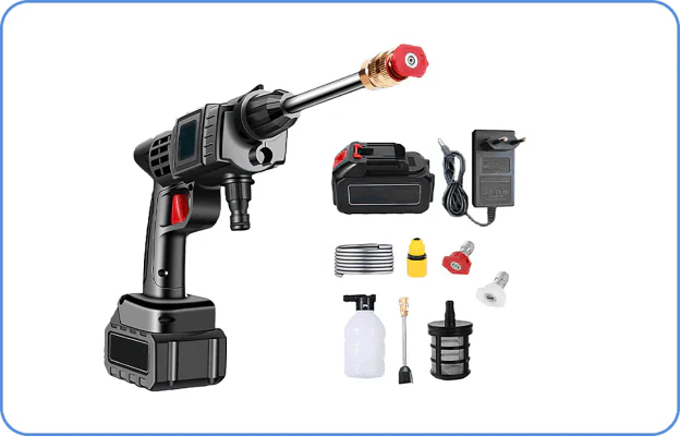 🚗 50 % de réduction + livraison gratuite 🧼 Nettoyeur Haute Pression Portable Sans Fil – Multifonction, Puissant & Batterie Lithium Rechargeable pour Voiture et Maison 💦