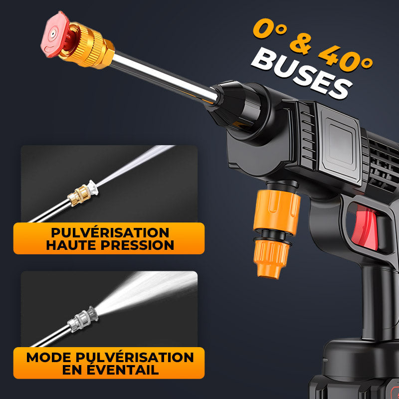 🚗 50 % de réduction + livraison gratuite 🧼 Nettoyeur Haute Pression Portable Sans Fil – Multifonction, Puissant & Batterie Lithium Rechargeable pour Voiture et Maison 💦