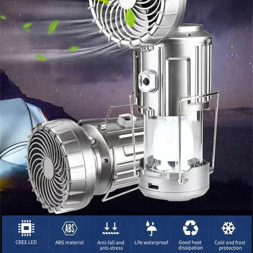 🔥🎁Vente chaude 50% de réduction🎁🔥Lanterne de camping LED portable avec ventilateur