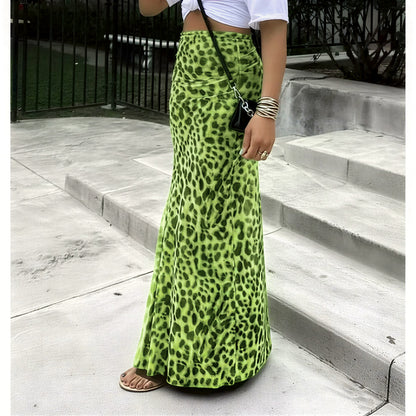 👗Jupe longue décontractée et chic à imprimé léopard✨Taille Haute | Chic & Fluide 🐆 -53% 🔥