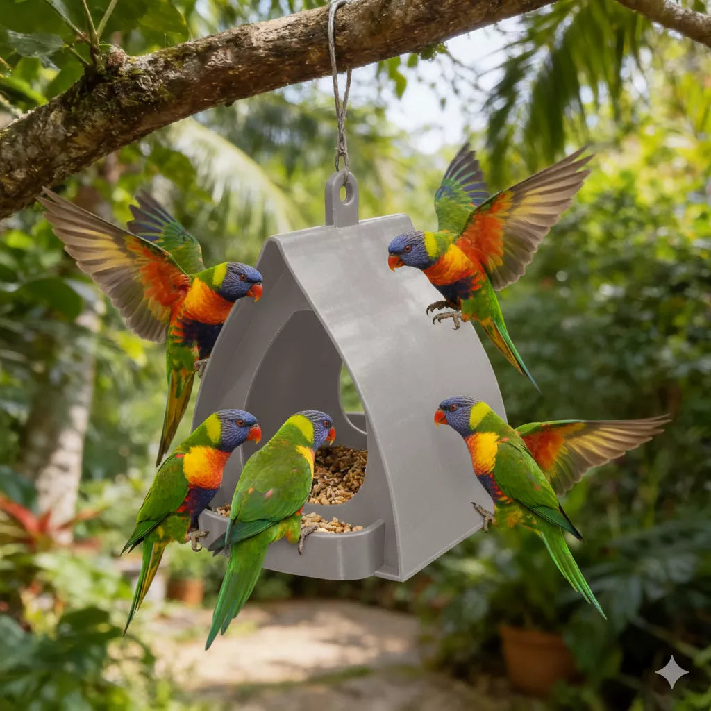 📢📢60 % DE RÉDUCTION !! ⏰Mangeoire suspendue pour oiseaux de jardin avec toit