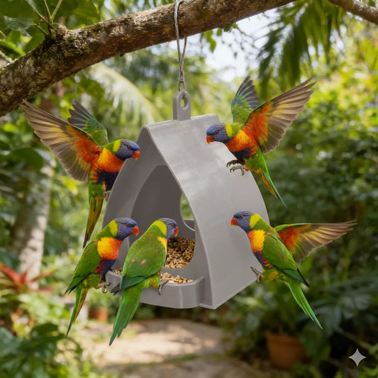 📢📢60 % DE RÉDUCTION !! ⏰Mangeoire suspendue pour oiseaux de jardin avec toit