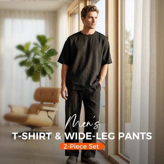 🍂Ensemble 2 pièces pour homme : T-shirt et pantalon à jambes larges🔥