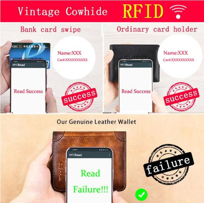 🔥Nouveauté 2026🔥Portefeuille minimaliste en cuir pour homme avec protection RFID – Ultra-fin, en cuir de vachette véritable de première qualité, format compact pour un usage quotidien