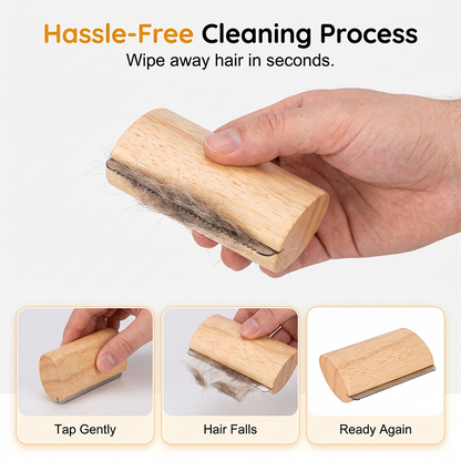 🌲Brosse en bois pour animaux de compagnie – Élimine le sous-poil et les squames. Idéale pour les animaux anxieux ou sensibles. Une séance de toilettage en toute sérénité. 🌿💚