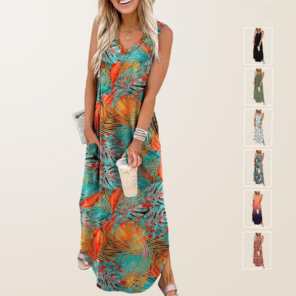 💖🌸 52 % de réduction 💖 Robes d'été, robes longues, robes de plage pour les vacances avec poches🍂