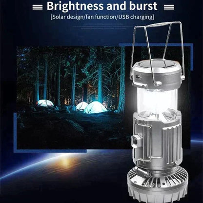 🔥🎁Vente chaude 50% de réduction🎁🔥Lanterne de camping LED portable avec ventilateur