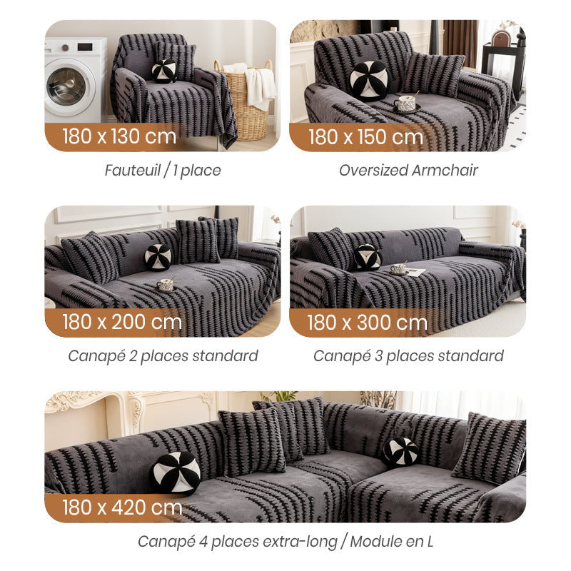 ✨Housse de canapé douce et antidérapante en peluche