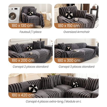✨Housse de canapé douce et antidérapante en peluche