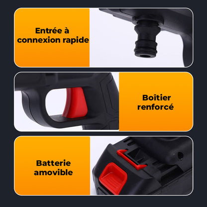 🚗 50 % de réduction + livraison gratuite 🧼 Nettoyeur Haute Pression Portable Sans Fil – Multifonction, Puissant & Batterie Lithium Rechargeable pour Voiture et Maison 💦