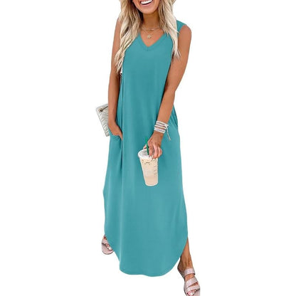 💖🌸 52 % de réduction 💖 Robes d'été, robes longues, robes de plage pour les vacances avec poches🍂