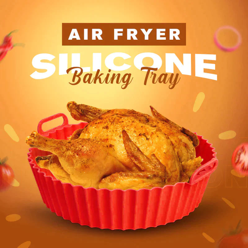 🍟 ACHETEZ 2, OFFERT 1 ! 🍗 Plaque de Cuisson en Silicone pour Friteuse à Air – Silicone 100% Comestible, Antidérapante & Facile à Nettoyer 👨‍🍳