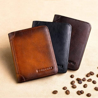 🔥Nouveauté 2026🔥Portefeuille minimaliste en cuir pour homme avec protection RFID – Ultra-fin, en cuir de vachette véritable de première qualité, format compact pour un usage quotidien