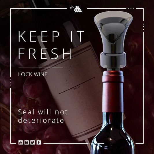 🍷 63% DE RÉDUCTION! ⏳ Bouchon de Vin Rouge 2 en 1 – Pompe à Vide & Bouchon Réutilisable pour Garder le Vin Frais 🍇
