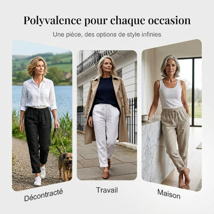 💎 56% DE RÉDUCTION ! 💎 Pantalon Décontracté à Jambe Droite – Coton & Lin Respirant, Taille Élastiquée & 6 Couleurs Disponibles 🌿👖