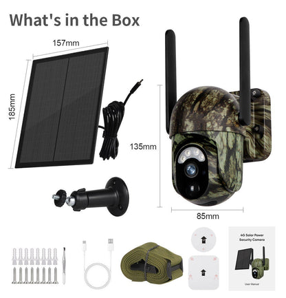 🛠50 % de réduction + livraison gratuite🔥🎥 Caméra de Surveillance Solaire 4MP Wi‑Fi/4G | Vision Nocturne Couleur, Rotation 355°, IP66