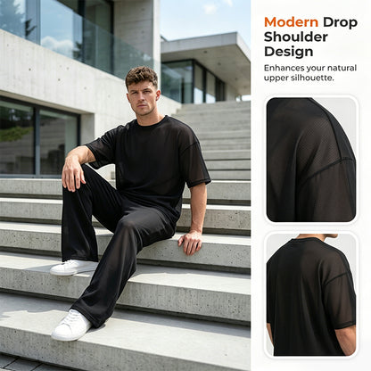 🍂Ensemble 2 pièces pour homme : T-shirt et pantalon à jambes larges🔥