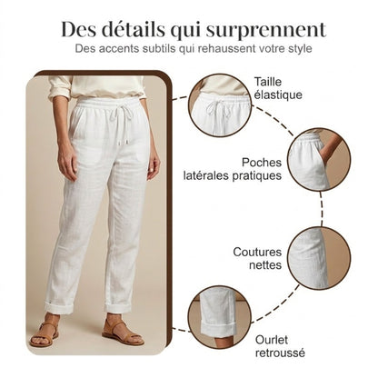 💎 56% DE RÉDUCTION ! 💎 Pantalon Décontracté à Jambe Droite – Coton & Lin Respirant, Taille Élastiquée & 6 Couleurs Disponibles 🌿👖