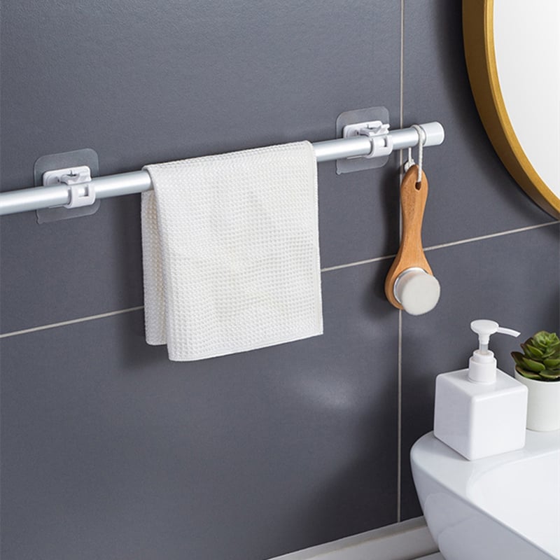 🎁 Promotion : 50 % de réduction + plus vous achetez, plus vous gagnez ✨ Supports de Tringle à Rideaux Réglables – Sans Perçage & Installation Facile (Lot de 2) 🏠