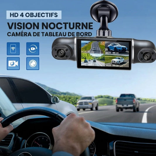 🚗 Caméra embarquée HD multi-objectifs avec fonction de vision nocturne 📱