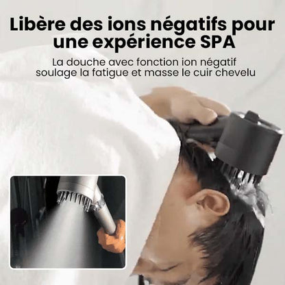 🚿 50% DE RÉDUCTION! 💧 Ensemble de Pommeau de Douche Multifonctionnel Haute Pression – 4 Modes, Design Épuré & Filtration Améliorée Pour Une Douche Revitalisante ✨