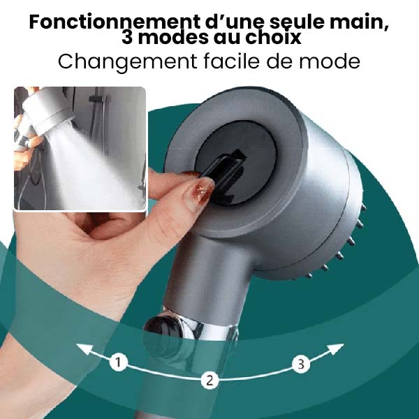 🚿 50% DE RÉDUCTION! 💧 Ensemble de Pommeau de Douche Multifonctionnel Haute Pression – 4 Modes, Design Épuré & Filtration Améliorée Pour Une Douche Revitalisante ✨