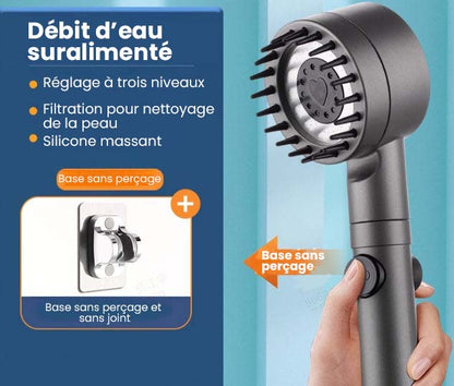 🚿 50% DE RÉDUCTION! 💧 Ensemble de Pommeau de Douche Multifonctionnel Haute Pression – 4 Modes, Design Épuré & Filtration Améliorée Pour Une Douche Revitalisante ✨