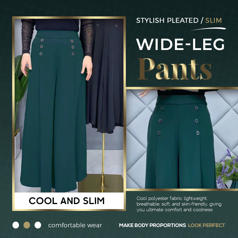 👗58% de réduction🌸🍂 Pantalon plissé à jambe large🍂