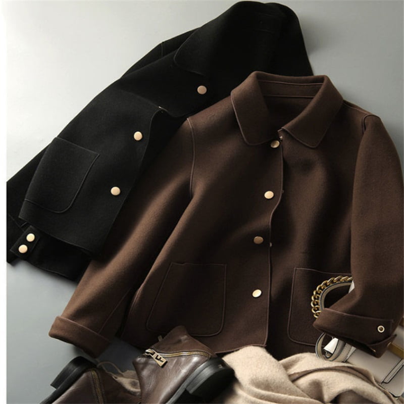 ✨🍂57% de réduction🔥Manteau réversible court d'automne pour femme