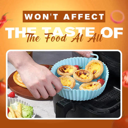 🍟 ACHETEZ 2, OFFERT 1 ! 🍗 Plaque de Cuisson en Silicone pour Friteuse à Air – Silicone 100% Comestible, Antidérapante & Facile à Nettoyer 👨‍🍳
