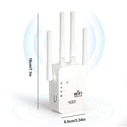 🎁 Dernier jour Promotion 50% 🔥 Extenseur WiFi 2025,1200Mbps Booster de signal à double bande (5GHz/2.4GHz), couvre 10 000 pieds carrés et 50 appareils, répéteur avec port Ethernet pour la maison
