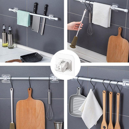 🎁 Promotion : 50 % de réduction + plus vous achetez, plus vous gagnez ✨ Supports de Tringle à Rideaux Réglables – Sans Perçage & Installation Facile (Lot de 2) 🏠
