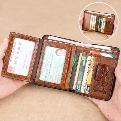🔥Nouveauté 2026🔥Portefeuille minimaliste en cuir pour homme avec protection RFID – Ultra-fin, en cuir de vachette véritable de première qualité, format compact pour un usage quotidien