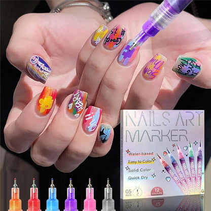 🎄Prévente de Noël - 43 % de réduction🌈Set de 12 stylos pour art des ongles