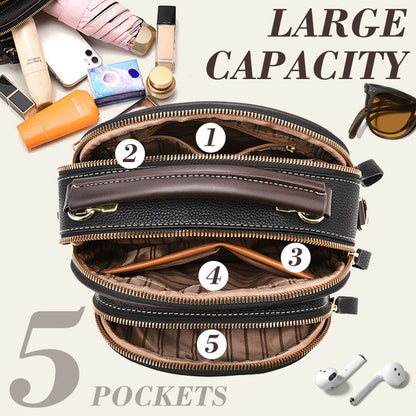 👜✨57 % de réduction 🔥Sac classique multi-compartiments à bandoulière large et ajustable en cuir